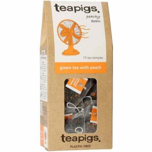 Chá Verde Teapigs com Sabor a Pêssego | 15 Saquetas de Chá de Excelência | Aromatizado e Revigorante | Compre Online Agora!