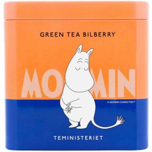 Chá verde solto de mirtilo Teministeriet Moomin, 100g - Delicie-se com este chá verde premium de mirtilo. Aproveite o momento do chá!