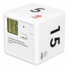 Temporizador digital TFA Cube branco - Controle o tempo com precisão. Ideal para cozinha, escritório e mais. Compre online!