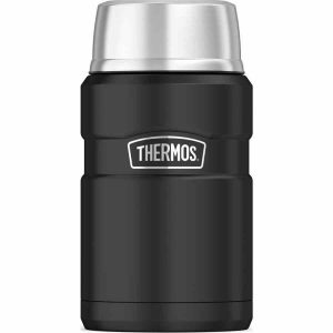 Jarra térmica inoxidável King Food 710 ml para manter as bebidas quentes ou frias durante horas. Compre já esta jarra de alta qualidade!