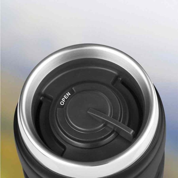 Caneca de viagem Thermos inoxidável King 470 ml - Mantenha suas bebidas quentes ou frias com estilo em viagem. Compre agora!