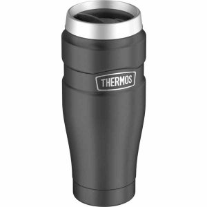 Caneca de viagem Thermos inoxidável King 470 ml - Mantenha sua bebida quente ou fria em movimento com esta caneca de alta qualidade! Ideal para viagens.