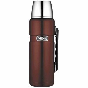 Garrafa térmica inoxidável King com isolamento a vácuo - Mantém as suas bebidas quentes ou frias por mais tempo. Ideal para viagens e lazer!