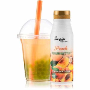 Xarope de Pêssego TIFC Bubble Tea 300ml - Adoce as suas bebidas com este delicioso xarope de pêssego. Ideal para preparar um refrescante Bubble Tea em casa. Compre online!