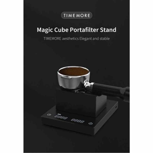 Suporte porta-filtro Timemore Magic Cube para café de excelência, design premium e funcionalidade. Ideal para apreciadores de café exigentes!
