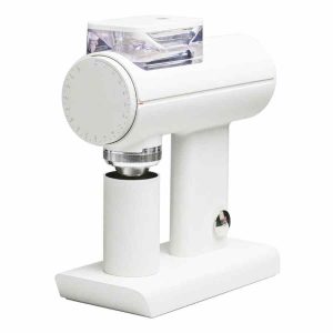 Moedor elétrico Timemore Sculptor 078S branco, para moagem precisa de café fresco. Perfeito para os amantes de café exigentes.