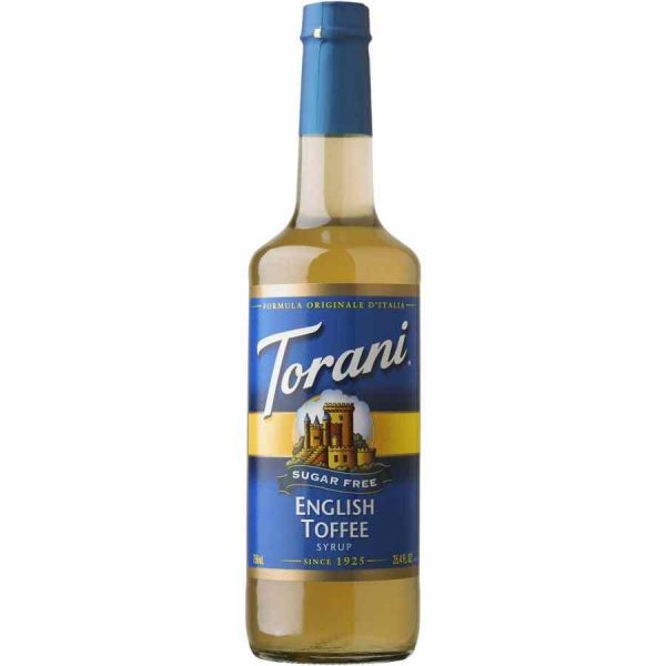 Xarope de caramelo inglês sem açúcar Torani de 750 ml - Delicie-se sem culpa! Produto premium para compra online. Aproveite já!