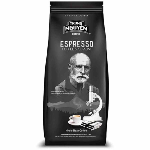 Café vietnamita Trung Nguyen Especialista em grãos de 500g, blend premium para café expresso de qualidade. Compre online!