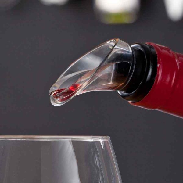 Servir vinho com elegância - Conjunto de 2 Servidores de Vinho em Cristal Vacu Vin. Ideal para degustações sofisticadas!