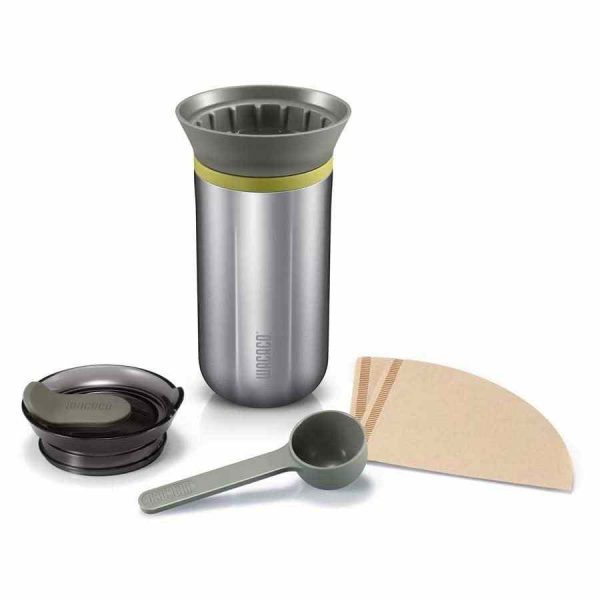 Cafeteira portátil de alta qualidade Wacaco Cuppamoka para um café perfeito em viagem. Compre já!