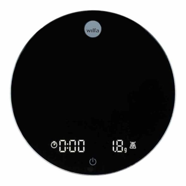 Balança de precisão Wilfa BLACK KS1B-T2: pesagem precisa e design elegante para suas necessidades de medição. Ideal para uso doméstico. Compre já!