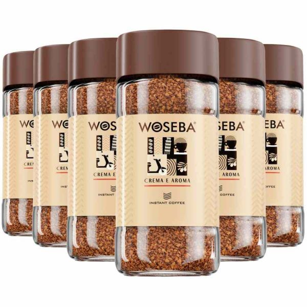 Café Instantâneo Woseba Crema e Aroma 6 x 100 g - Delicie-se com a excelência deste café premium! Aproveite o melhor aroma e sabor.