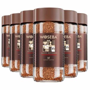Café Instantâneo Woseba Gusto Raffinato 6 x 100 g - Delicie-se com a excelência do aroma e sabor deste café premium. Compre já online!