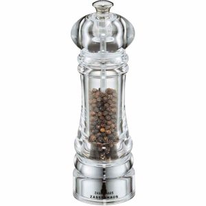 Moinho de pimenta acrílica Zassenhaus Berlin - Moedor de alta qualidade para temperos, elegante e durável. Adquira online!