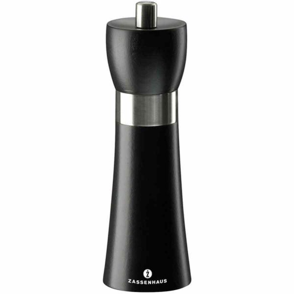 Moinho de pimenta Zassenhaus Hamburg 18 cm, preto - Moedor de especiarias de alta qualidade para cozinha gourmet. Compre online agora!