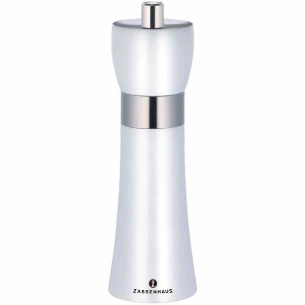 Moedor de Pimenta Zassenhaus Hamburg 18 cm Branco - Design clássico e qualidade superior para temperar com elegância. Compre online!